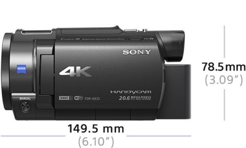 Cameră video compactă 4K cu WiFi® | FDR-AX33 | Sony Romania